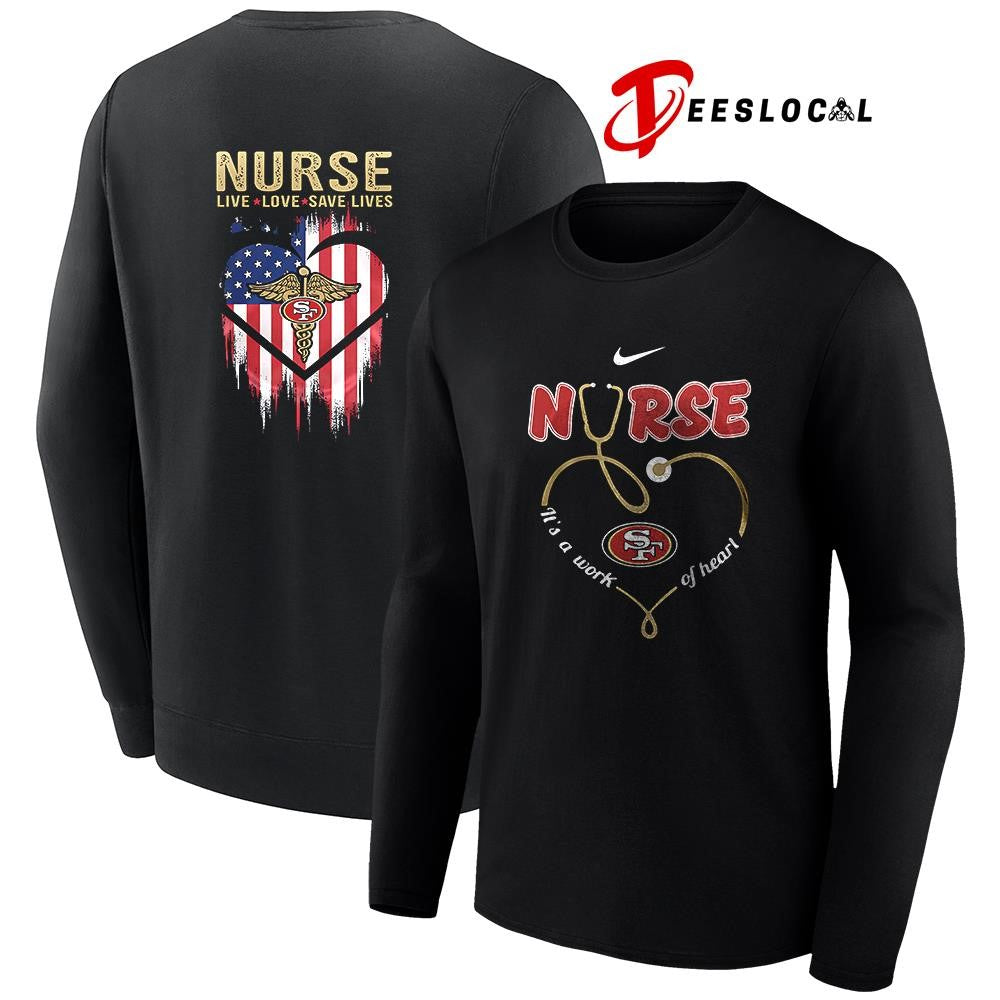 San Francisco 49ers x Army nurse it’s a work of heart shirt