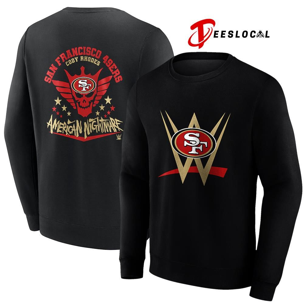 San Francisco 49ers x Cody Rhones American nightmare logo shirt