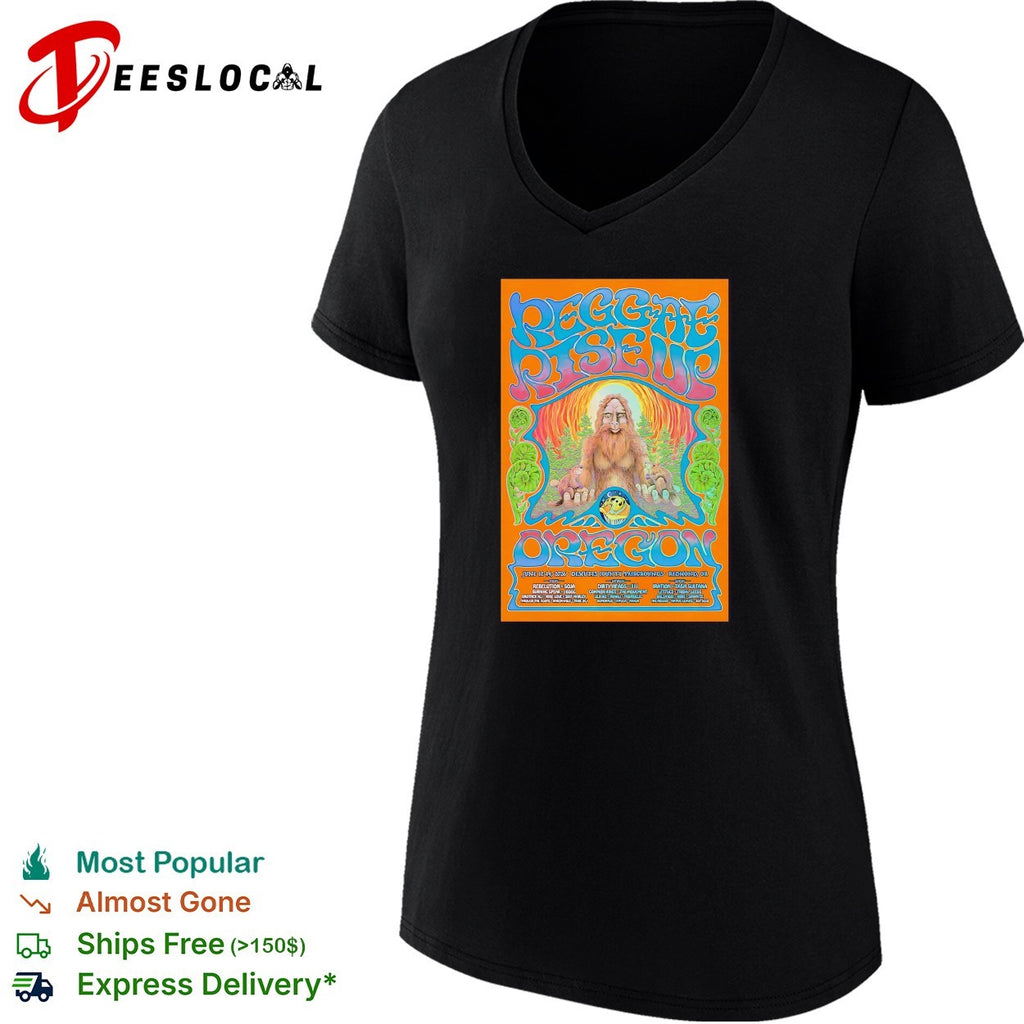Sasquatch reggae concert poster Oregon vintage art shirt