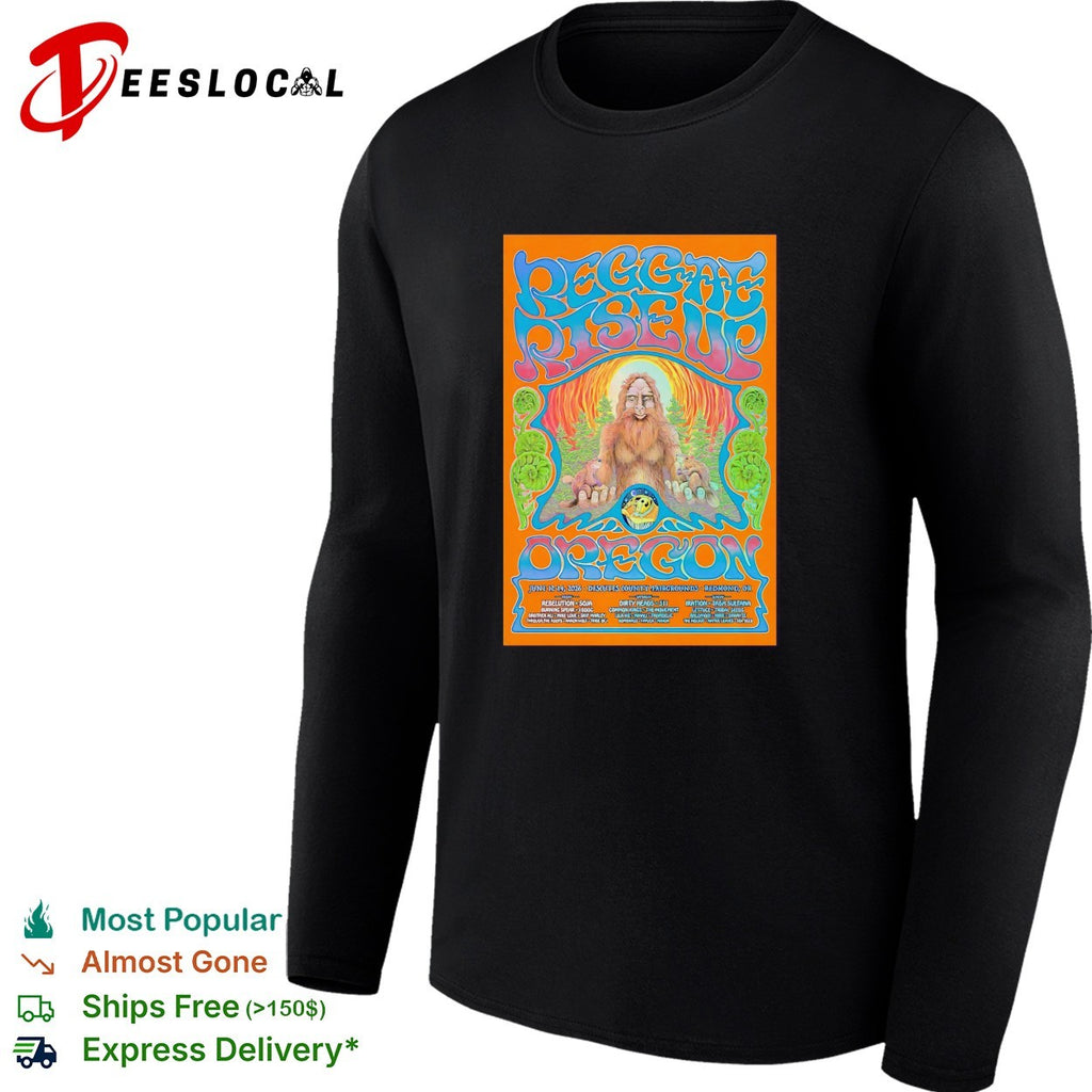 Sasquatch reggae concert poster Oregon vintage art shirt