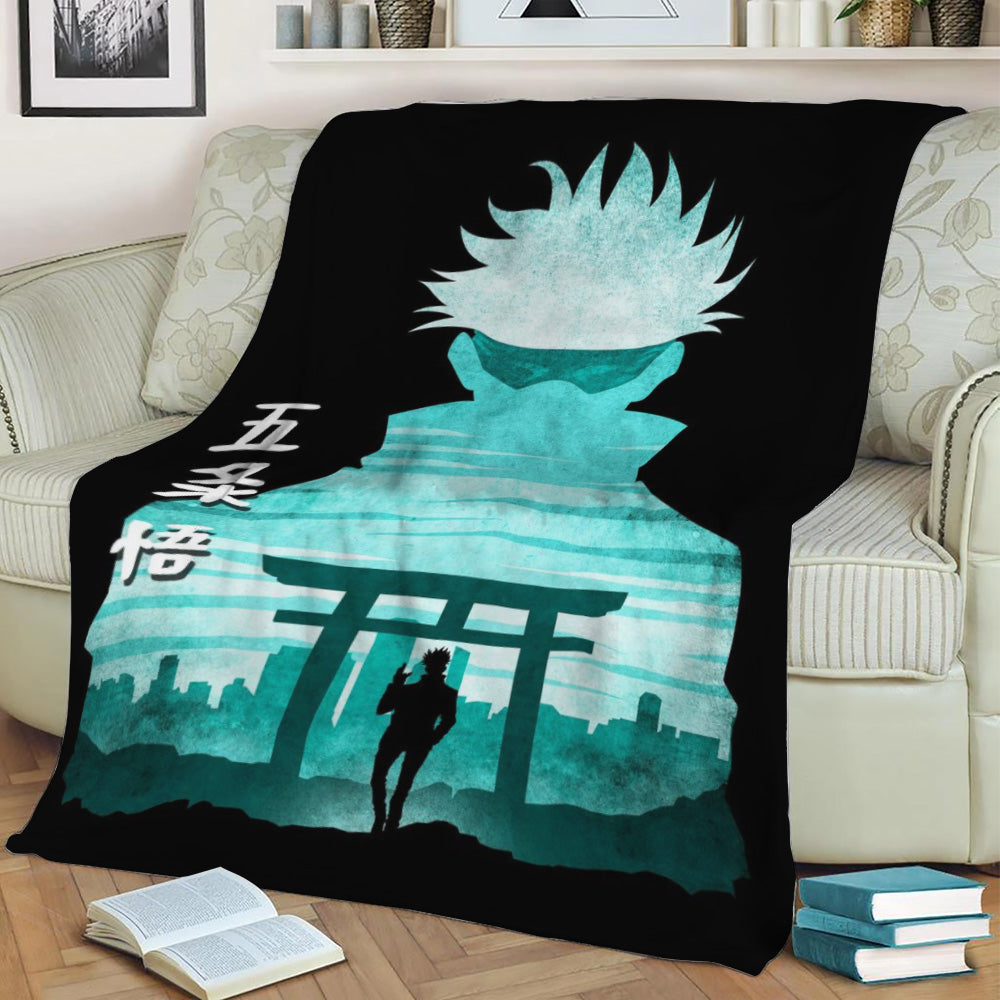 Satoru Gojo Jujutsu Kaisen Fleece Throw Blanket