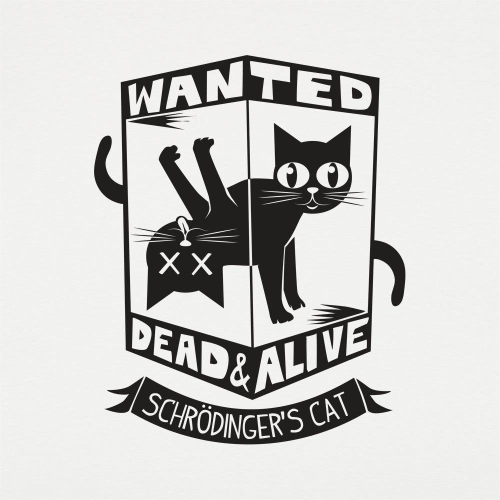 Schrodinger's Cat Wanted Dead and Alive Quantum Physics Box