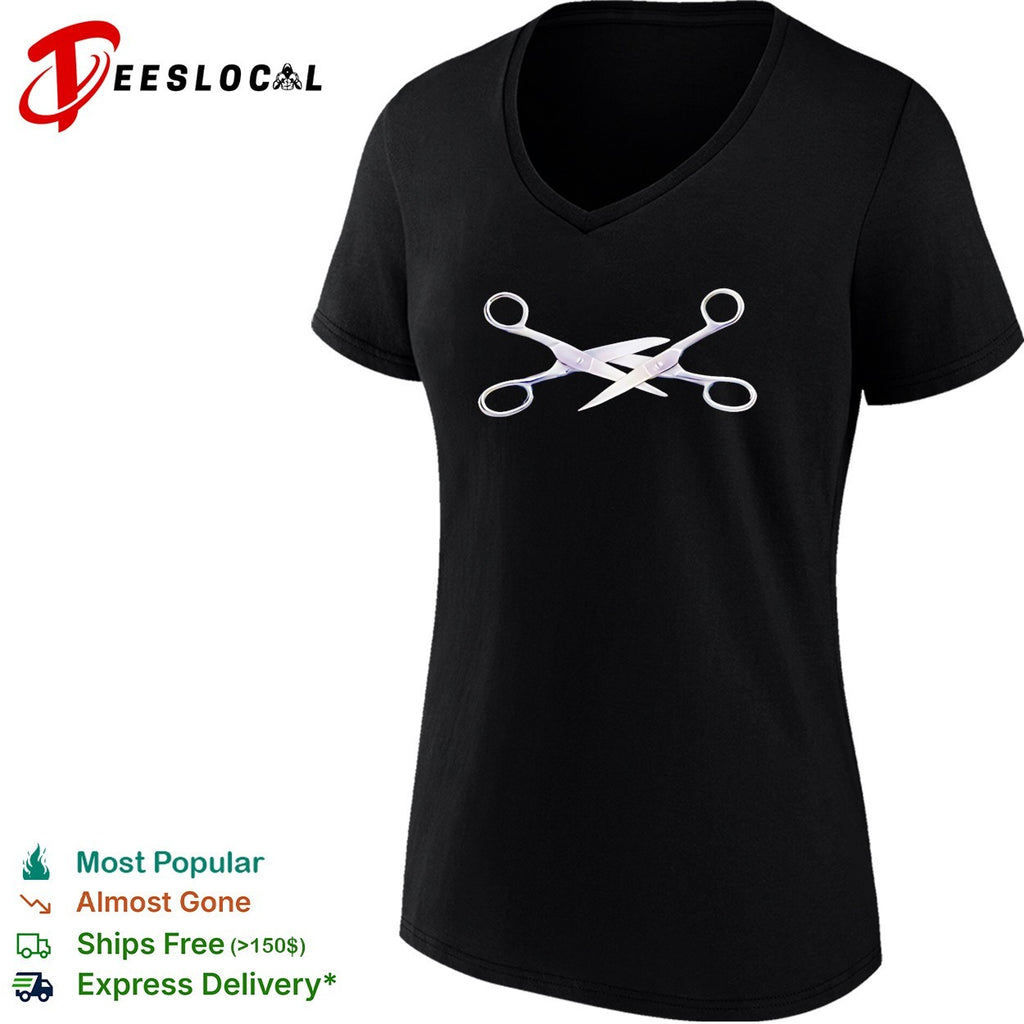 Scissoring graphic shirt