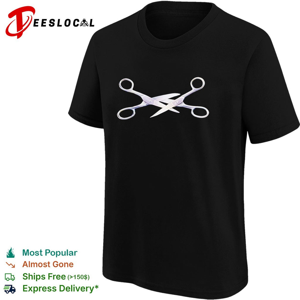 Scissoring graphic shirt