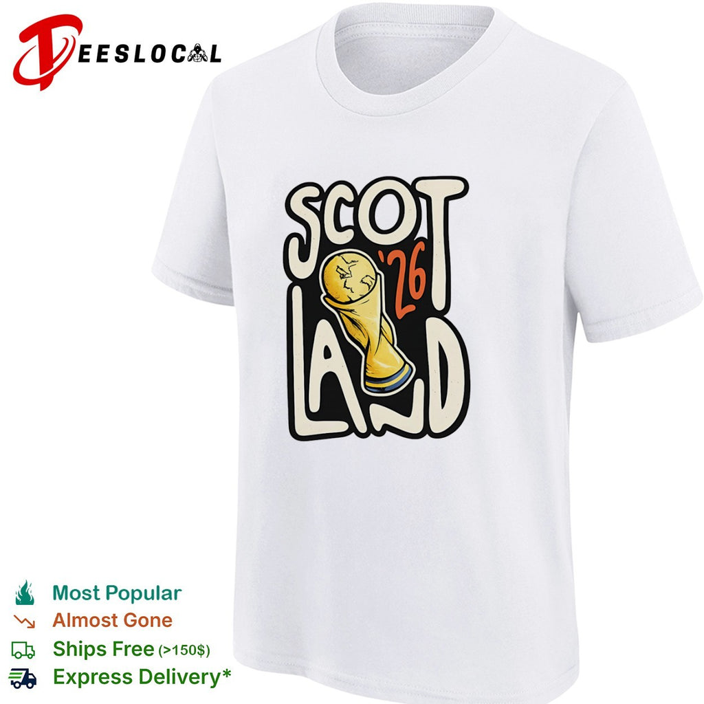 Scotland 26 World Cup Soccer Trophy Scotland 26 FIFA Football World Cup shirt