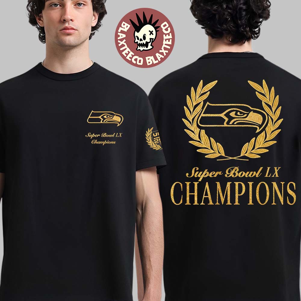 Seattle Seahawks Fanatics Super Bowl LX Champions 2026 USA 250 NFL Gold Standard T-Shirt