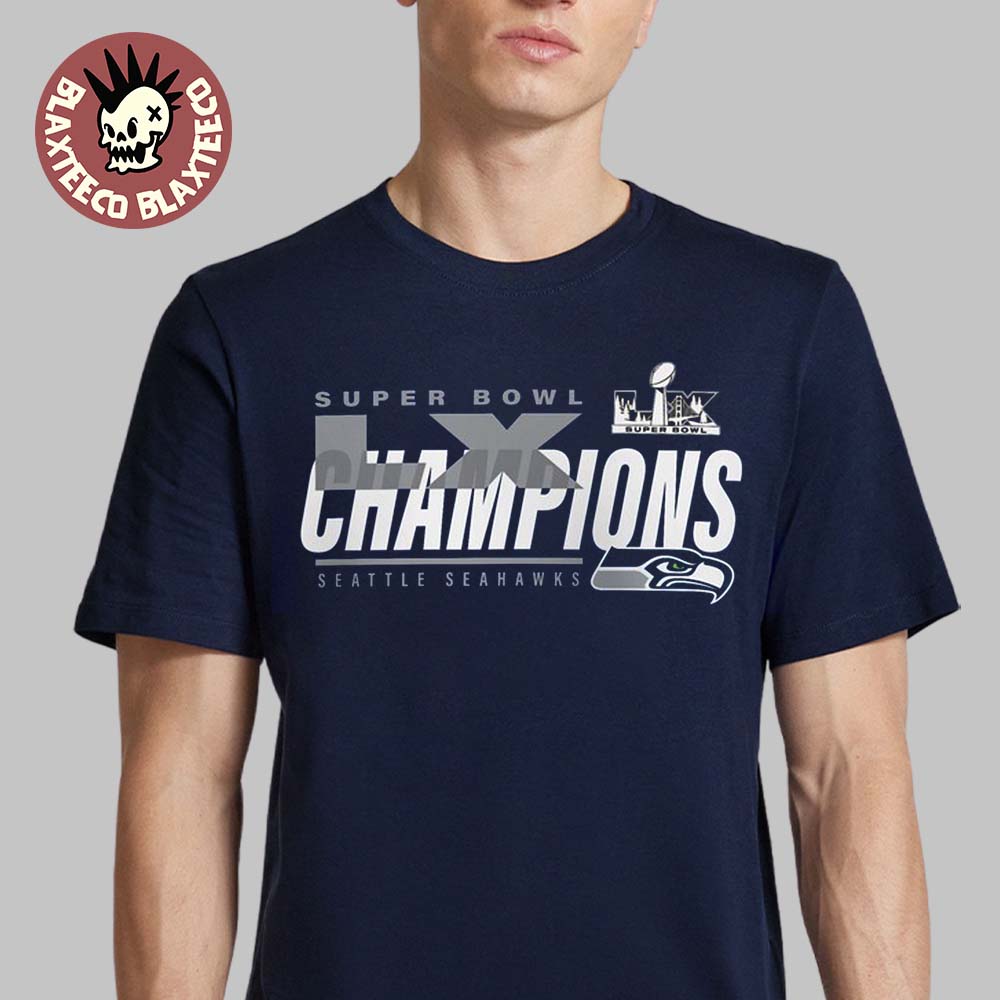 Seattle Seahawks Fanatics Super Bowl LX Champions Iconic Victory T-Shirt