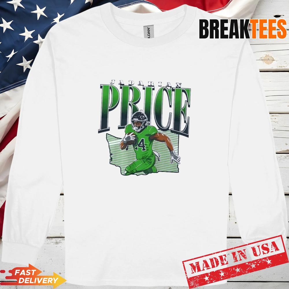 Seattle Seahawks Jadarian Price State Star Remix Football Map T-Shirt