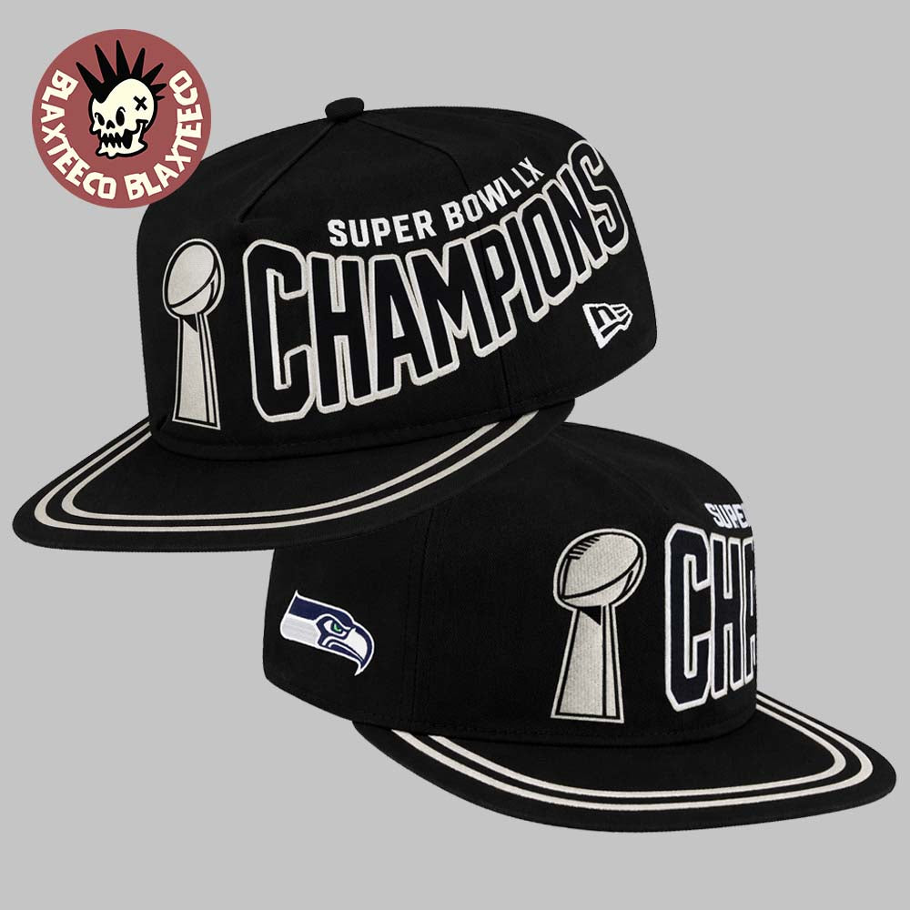 Seattle Seahawks New Era Super Bowl LX Champions Parade Big Logo Adjustable Hat Snapback