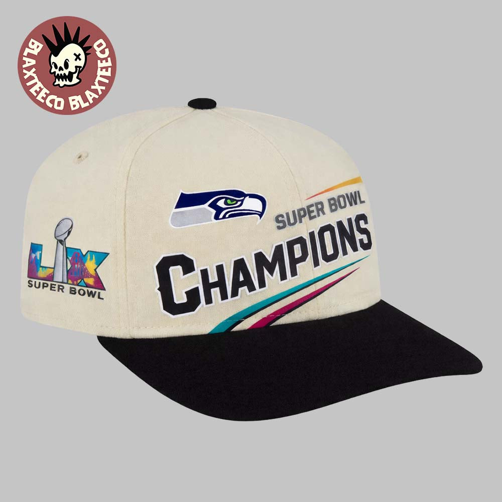 Seattle Seahawks Super Bowl LX Champions Locker Room Trophy Collection Adjustable Hat Cap Snapback