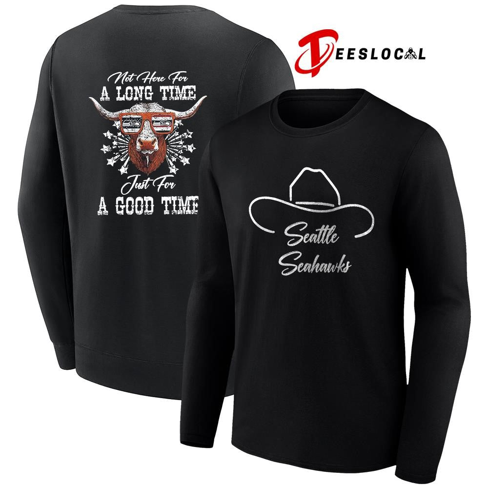 Seattle Seahawks x George Strait not here for a long time just for a good time shirt