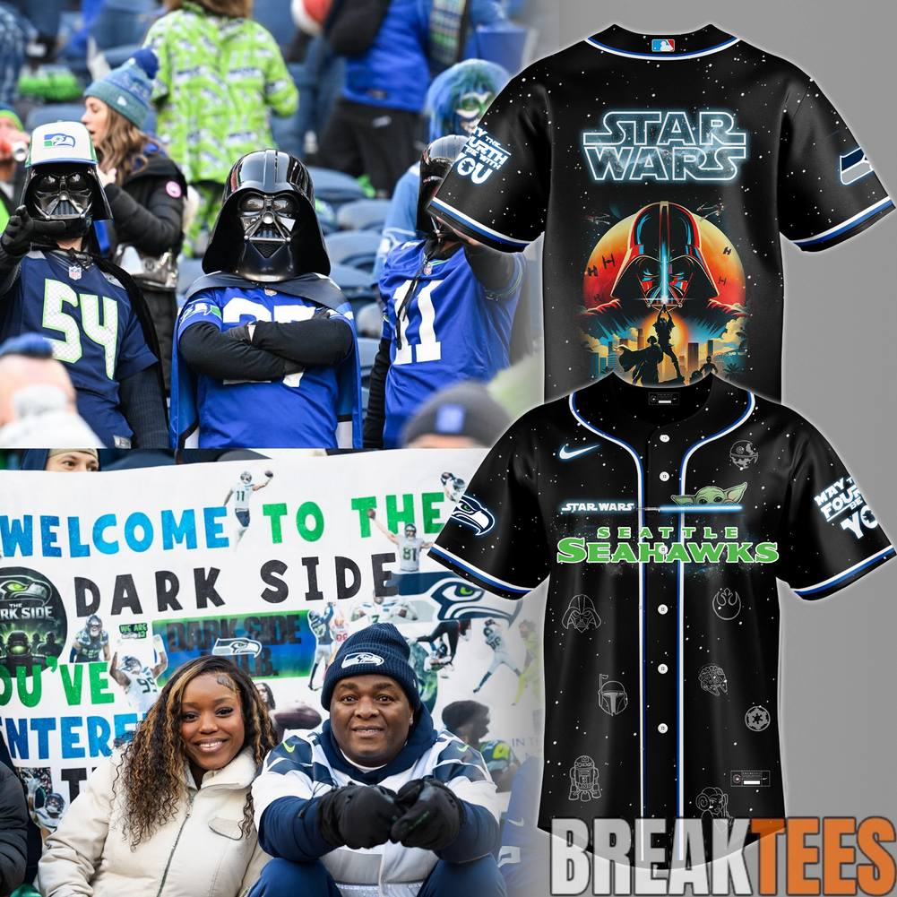 Seattle Seahawks x Star Wars The power of The Dark Side Special Baseball Jersey