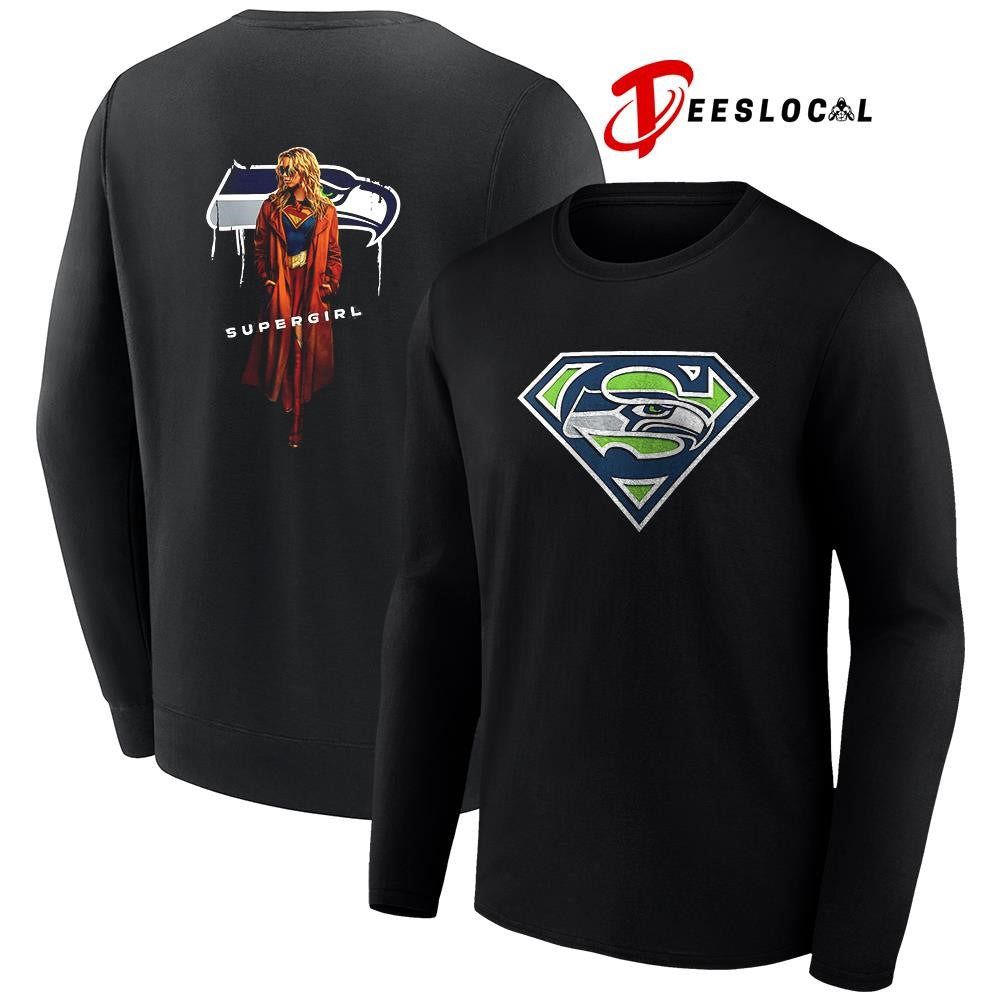 Seattle Seahawks x Supergirl graphic shirt