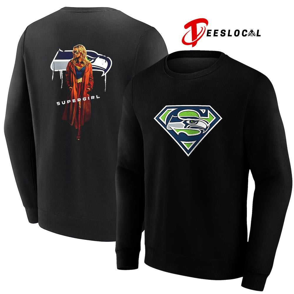 Seattle Seahawks x Supergirl graphic shirt
