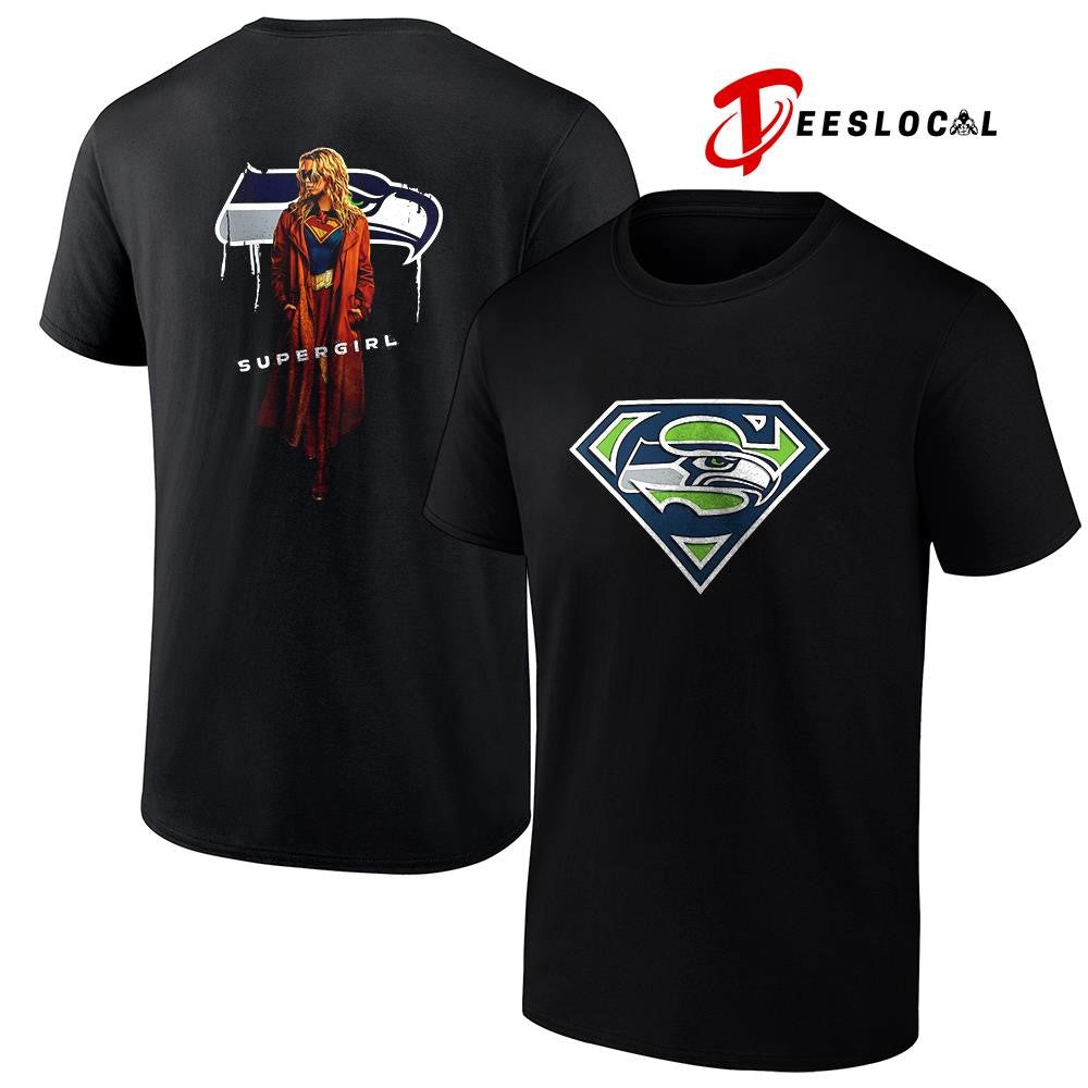 Seattle Seahawks x Supergirl graphic shirt