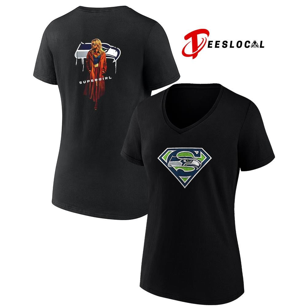 Seattle Seahawks x Supergirl graphic shirt