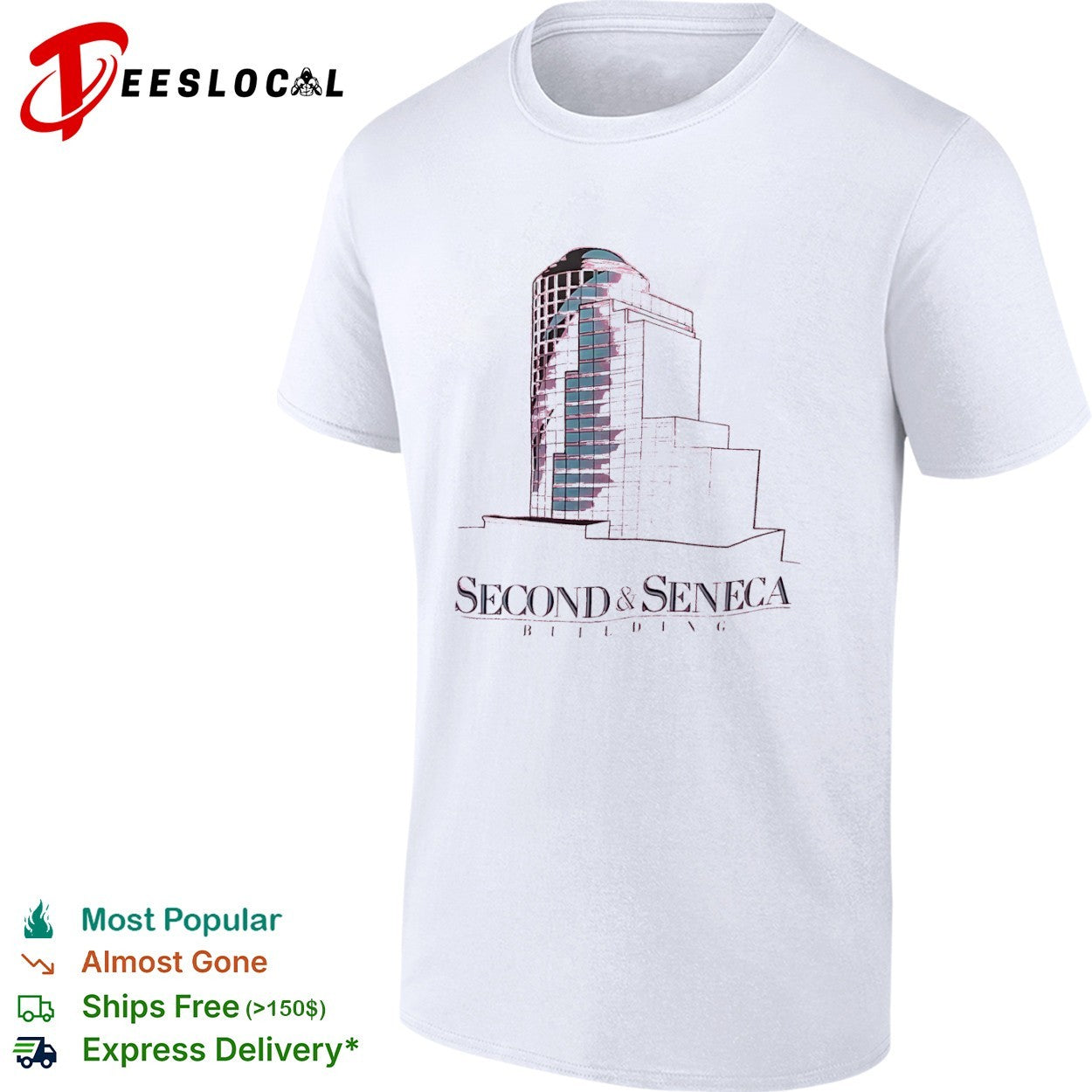 Second and Seneca Building architectural Seattle landmark shirt