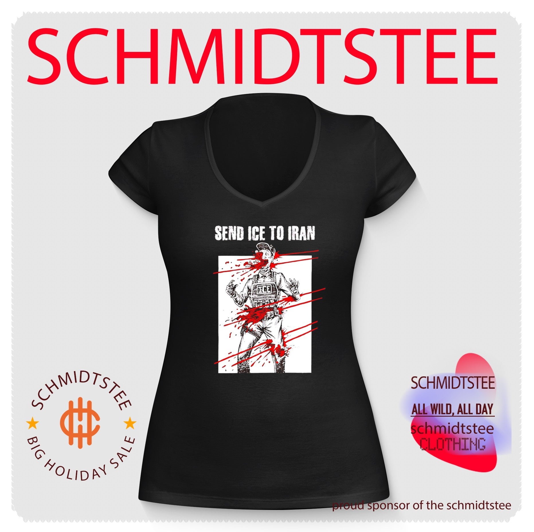 Send Ice to Iran Immigration Political Satire shirt