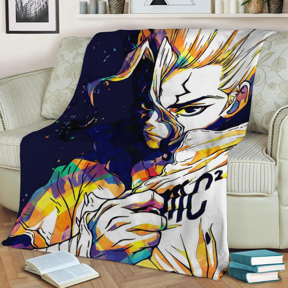 Senku Ishigami Dr Stone Fleece Throw Blanket