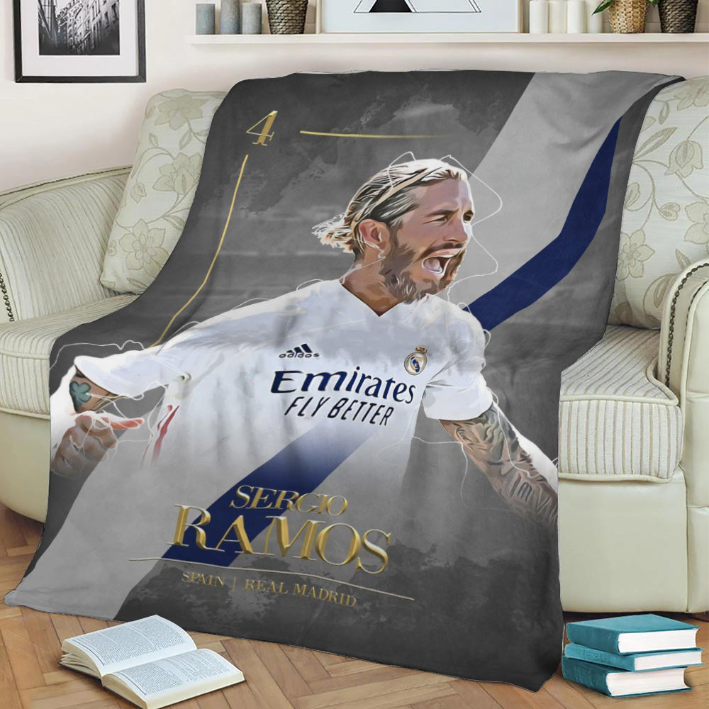 Sergio Ramos Fleece Throw Blanket
