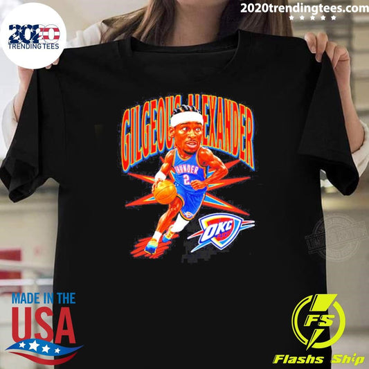 Shai Gilgeous-alexander Oklahoma City Thunder Big Head Shirt