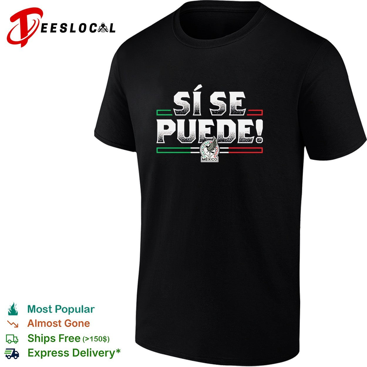 Si se puede Mexico Seleccion Nacional flag stripes shirt