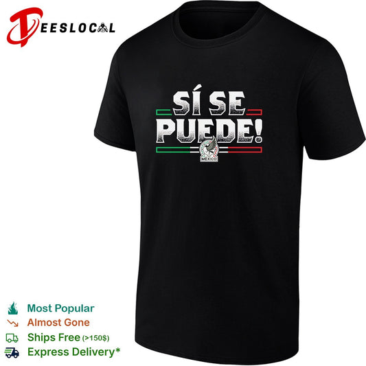 Si se puede Mexico Seleccion Nacional flag stripes shirt