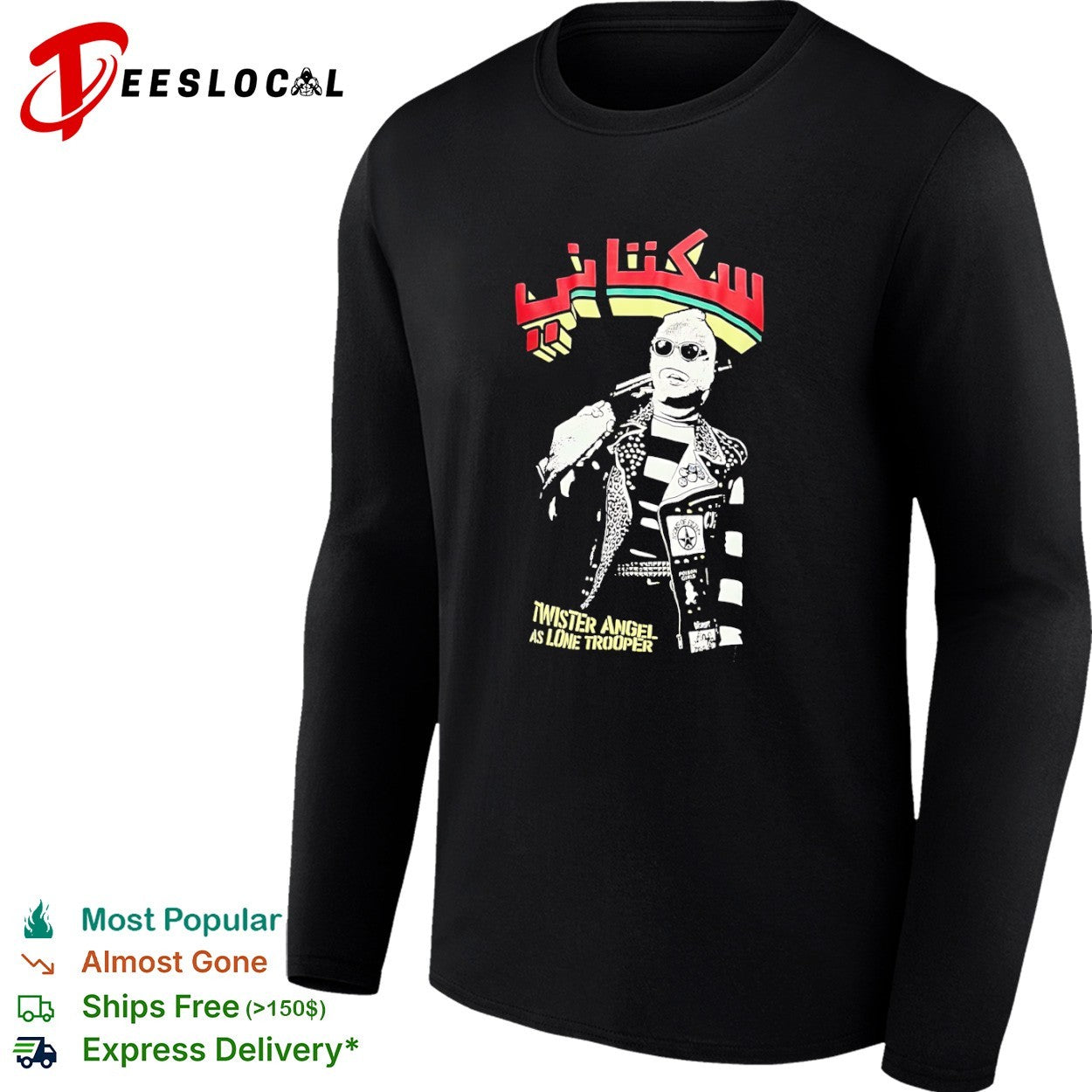 Siktani Twister Angel as Lone Trooper Icons of Filth Poison Girls Disrupt shirt