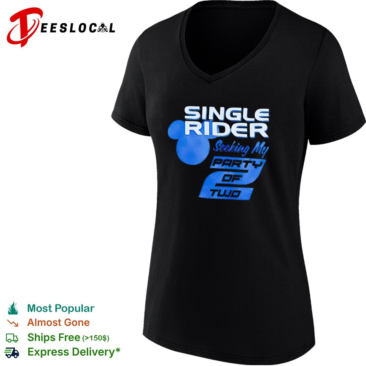 Single Rider Seeking My Party of Two Disney Theme Park Magic Kingdom Vacation shirt