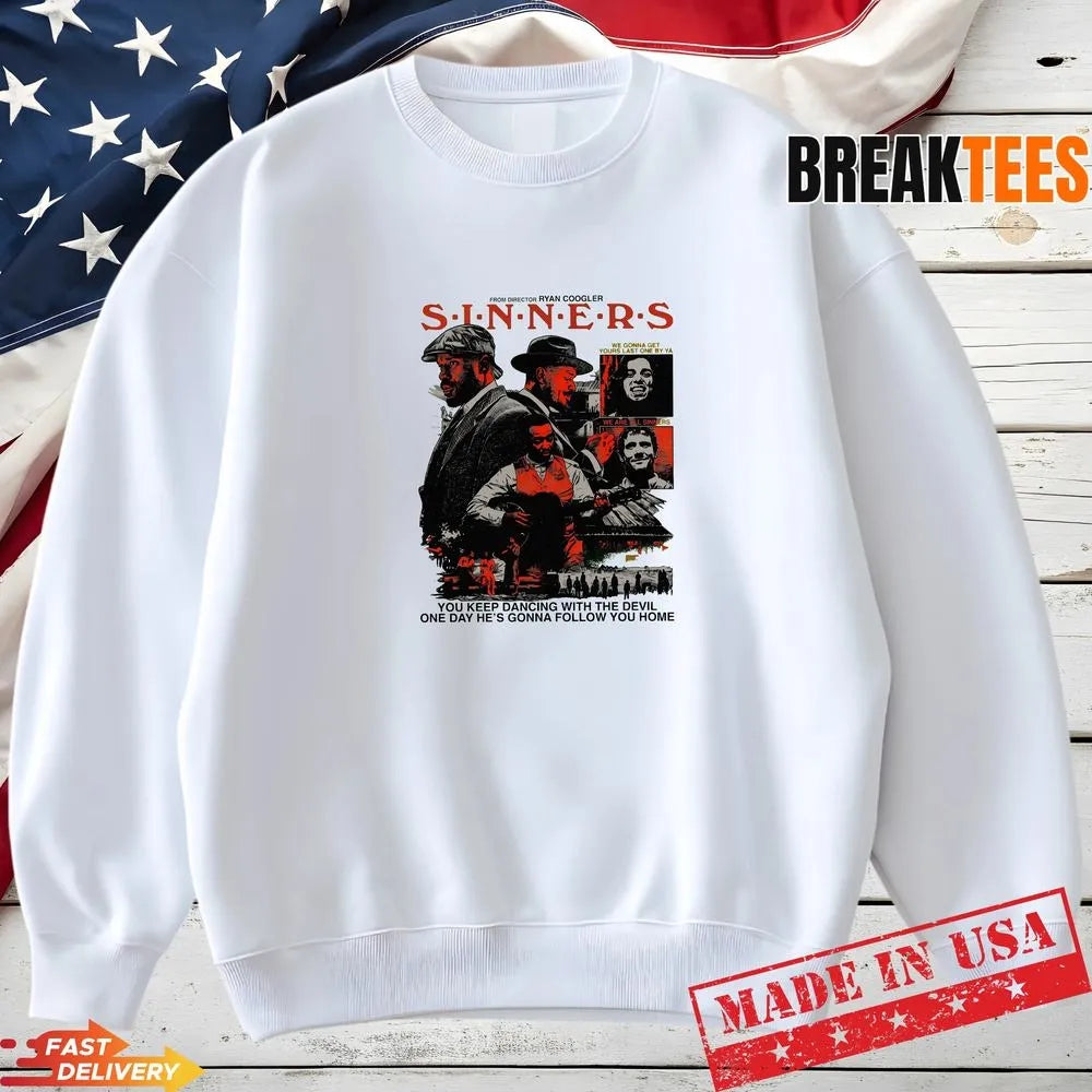 Sinners Movie 2025 Michael B. Jordan T-Shirt – Ryan Coogler Film Graphic Tee