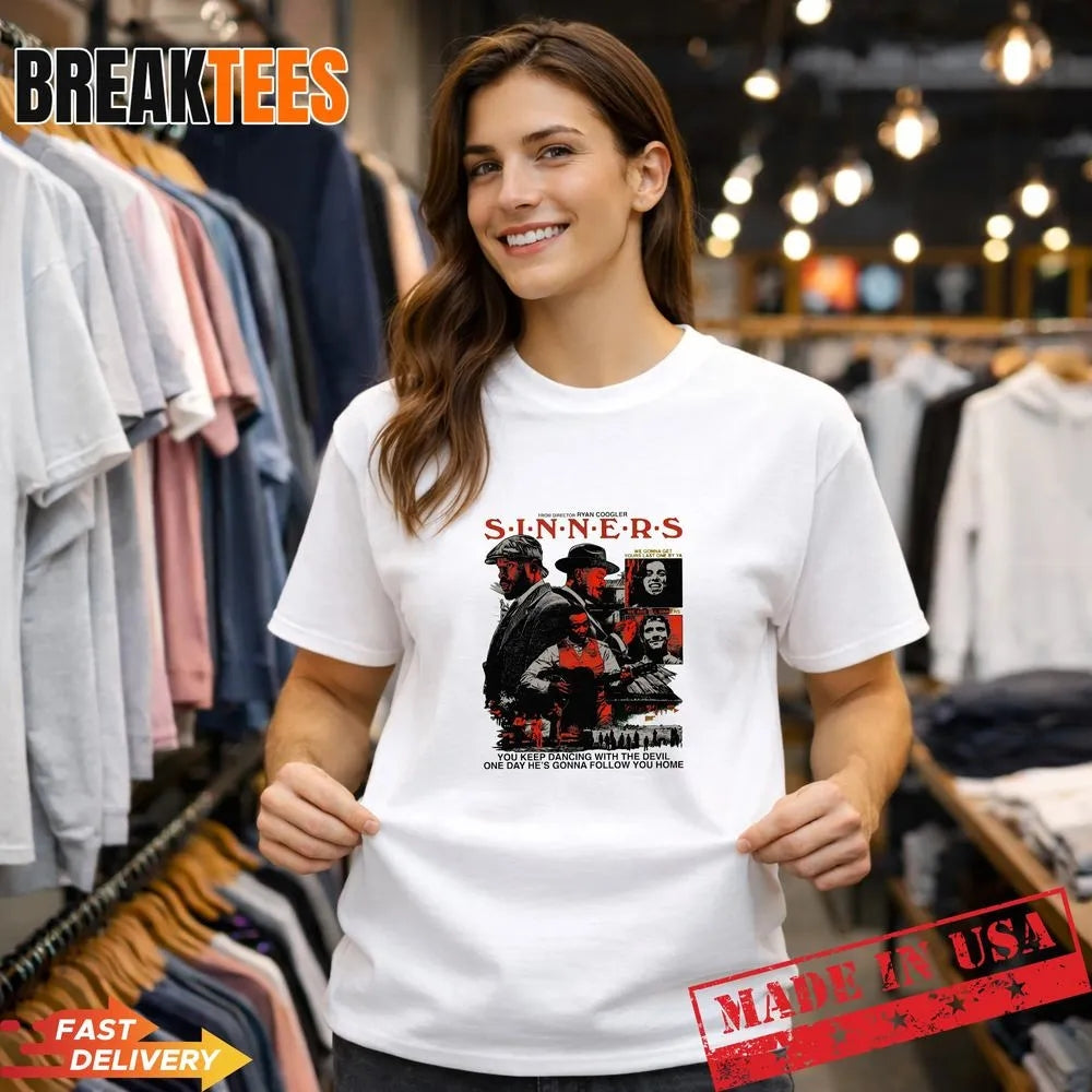 Sinners Movie 2025 Michael B. Jordan T-Shirt – Ryan Coogler Film Graphic Tee