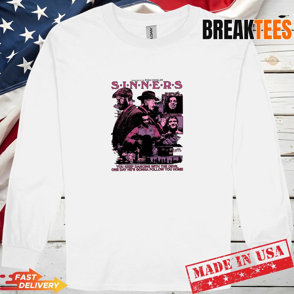Sinners Movie Graphic T-Shirt – Michael B. Jordan Ryan Coogler Film Fan Tee