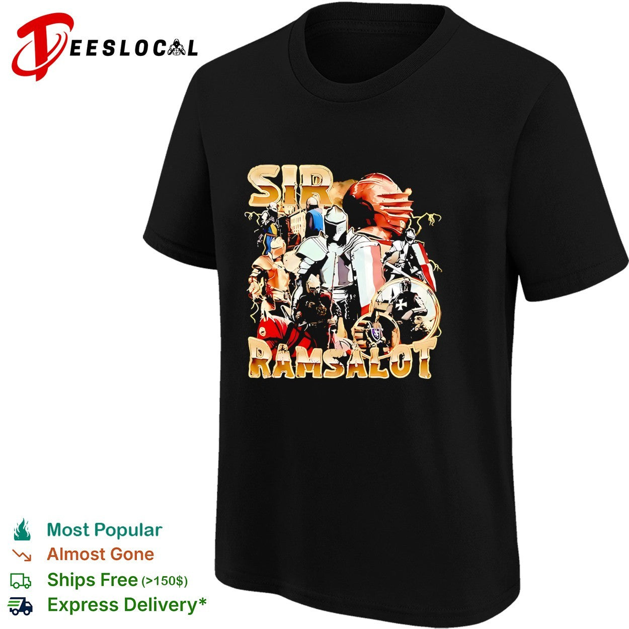 Sir Ramsalot Medieval Knight Warrior Funny Ram shirt