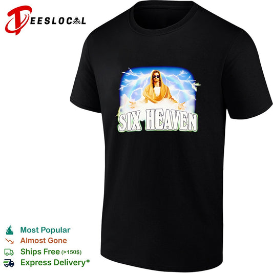 Six Heaven Jesus Christ raibow cloud graphic shirt