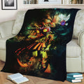 Skull Kid Majoras Mask Fleece Throw Blanket