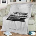 Skyline R34 GTR Fleece Throw Blanket
