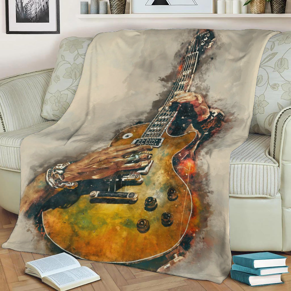Slash’s electric guitar Fleece Throw Blanket
