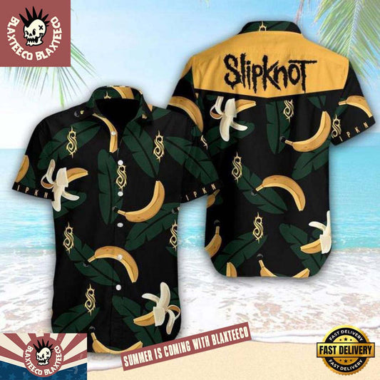 Slipknot Rock Band Banana Blitz With Logo Pattern Summer Hawaiian Shirt