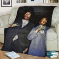 Snoop Dogg and tupac Fleece Throw Blanket