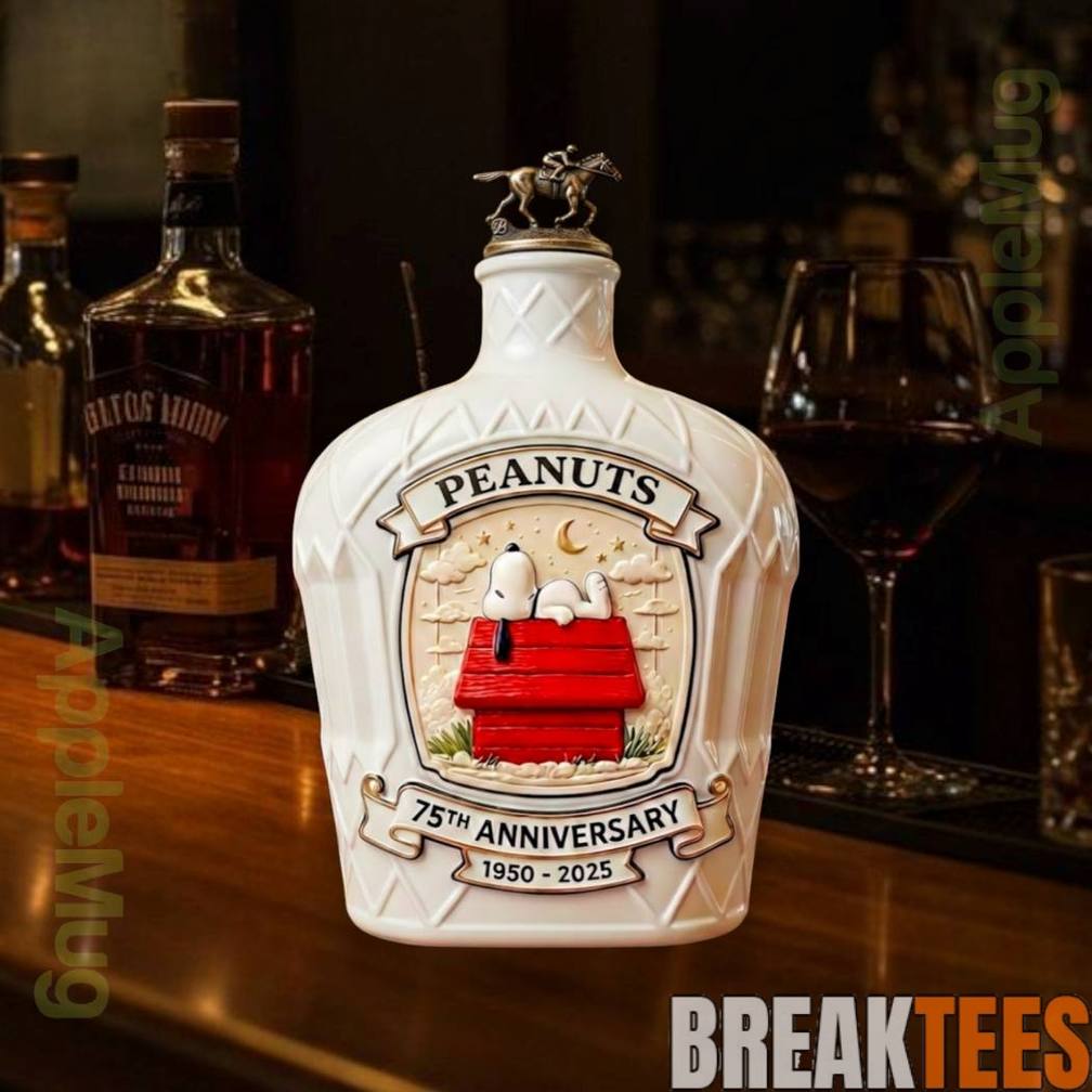 Snoopy 75th Anniversary Collectible Whiskey Bottle