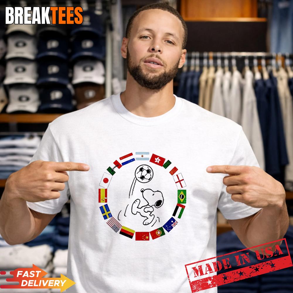 Snoopy Soccer Flags T-Shirt