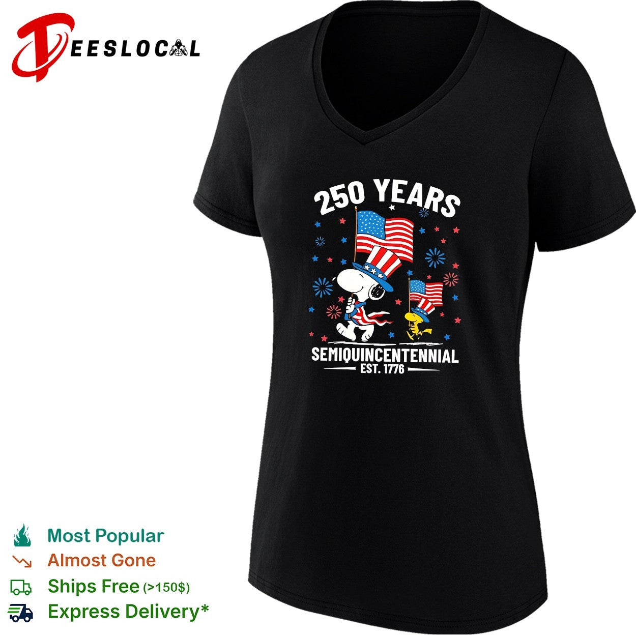 Snoopy and bird 250 years semiquincentennial flags shirt