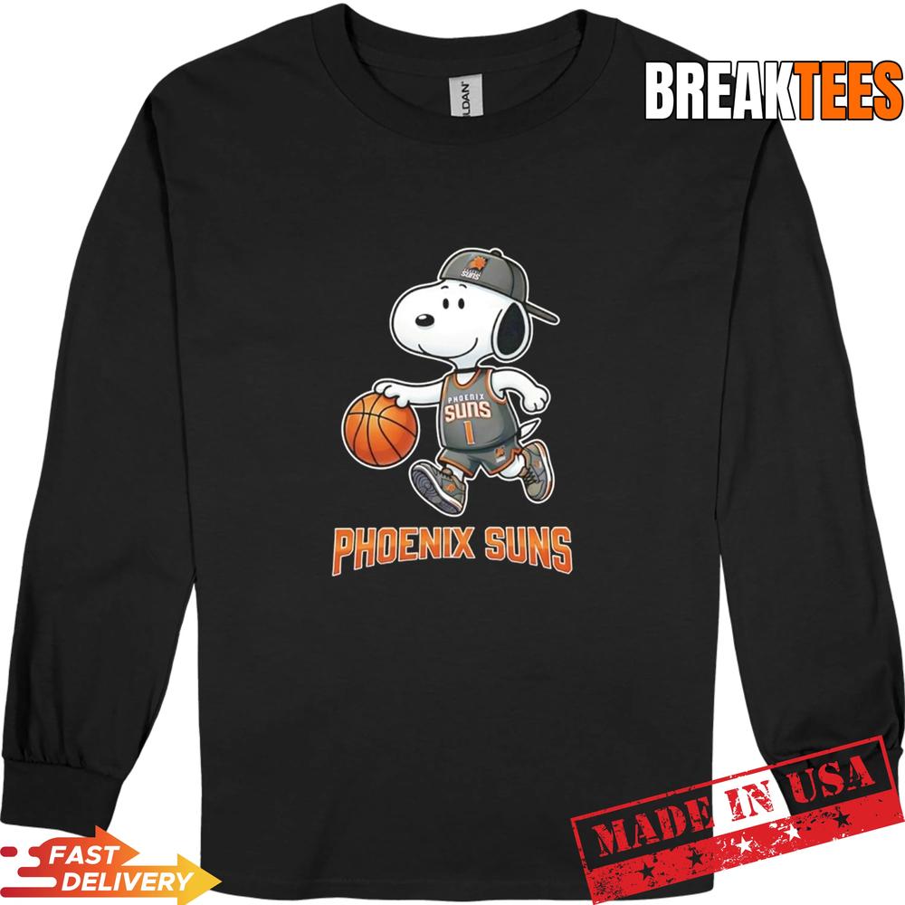 Snoopy x Phoenix Suns basketball cartoon T-Shirt
