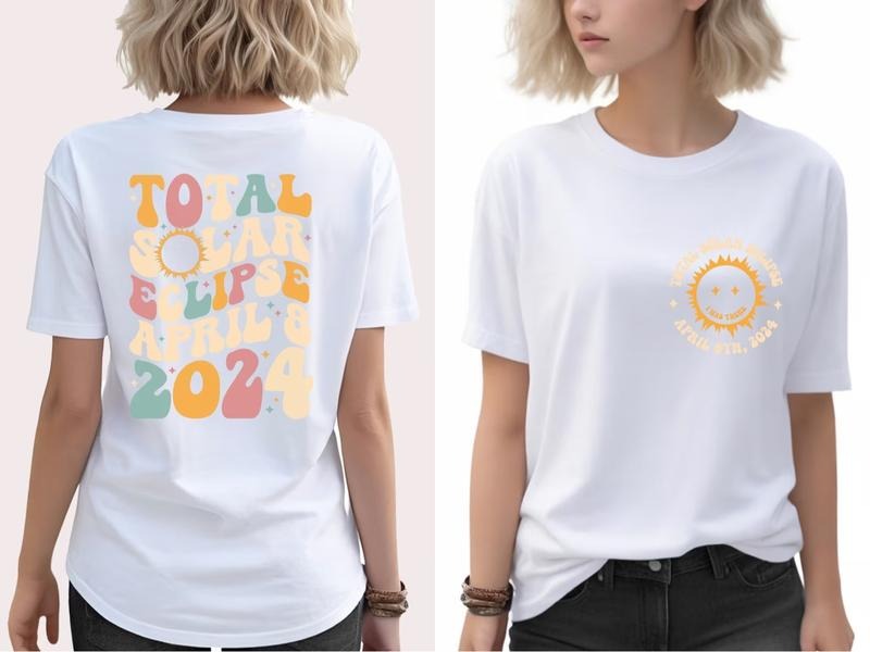 Solar Eclipse 2024 DRG Double Sided April 8th 2024 Eclipse Event 2024 DRG Celestial Eclipse Lover Wompwompmrcomershirt Long Sleeve T-Shirts