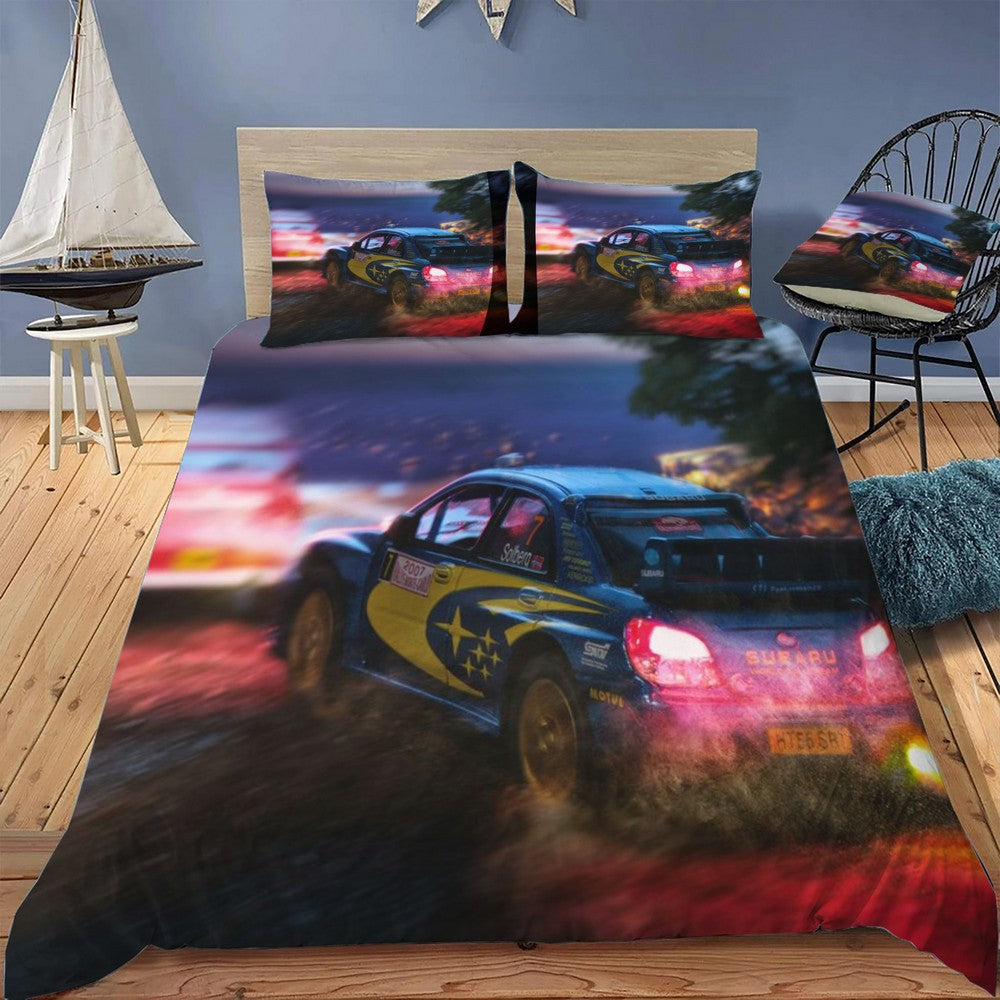 Solberg Subaru WRC diecast Bedding Set (Duvet Cover & Pillow Shams)