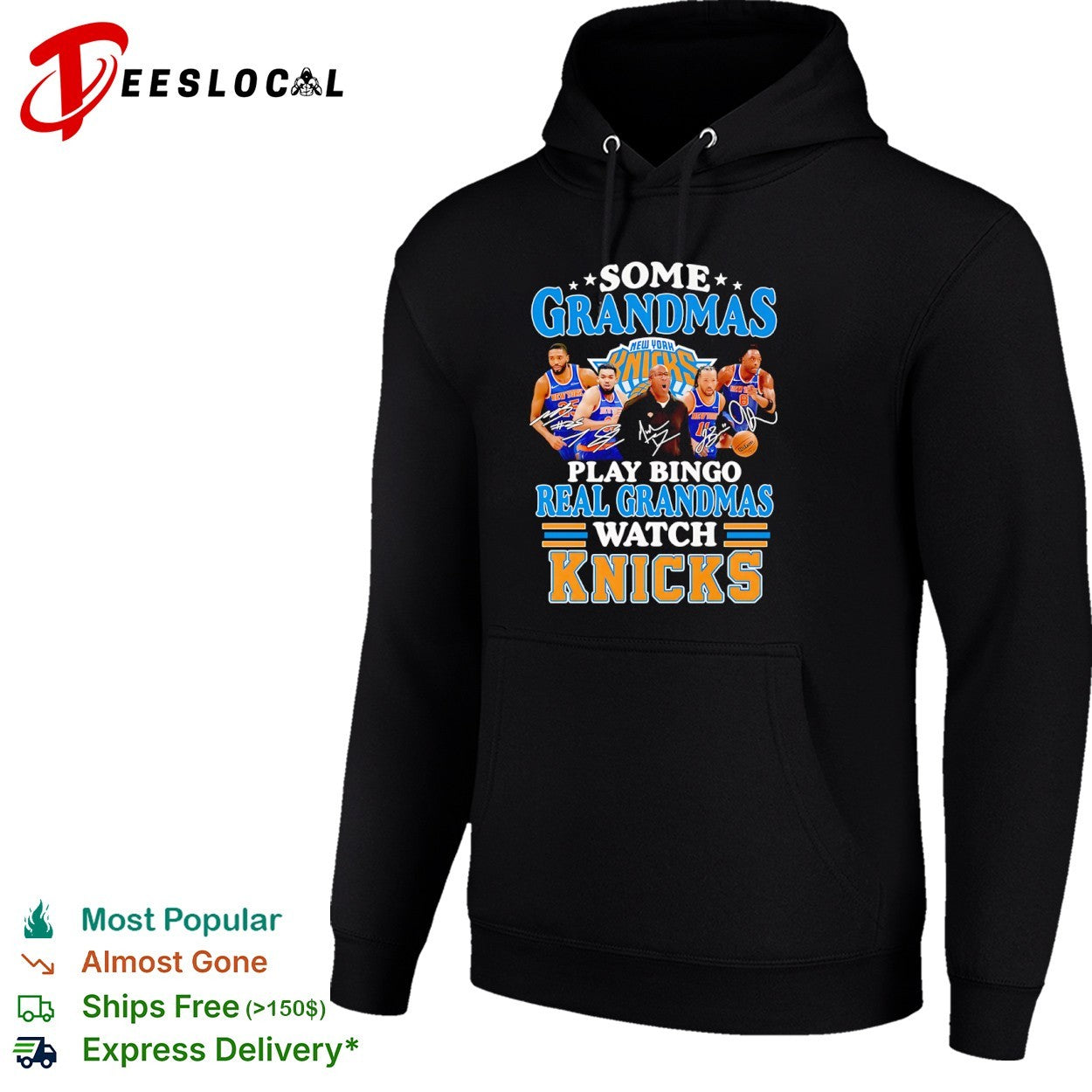 Some grandmas play bingo real grandmas watch New York Knicks shirt