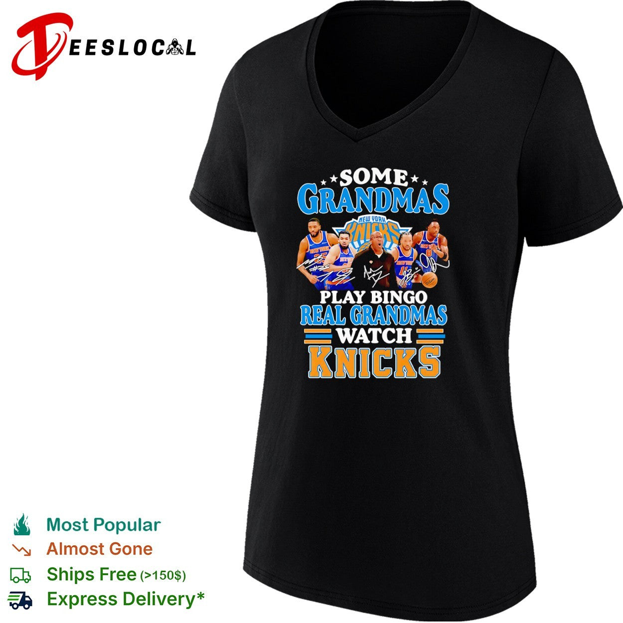 Some grandmas play bingo real grandmas watch New York Knicks shirt