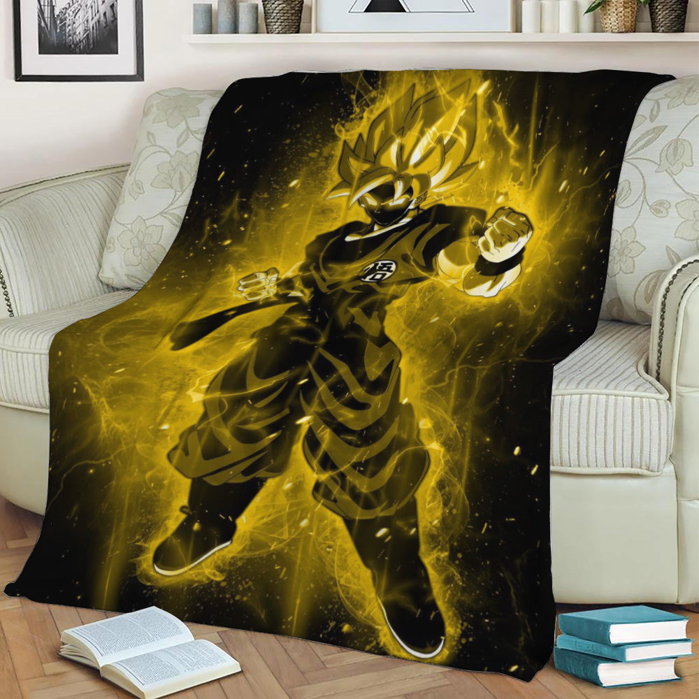 Son Goku Dragonball Fleece Throw Blanket
