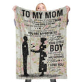 Son To Mom Gift For Mom Fleece Throw Blanket