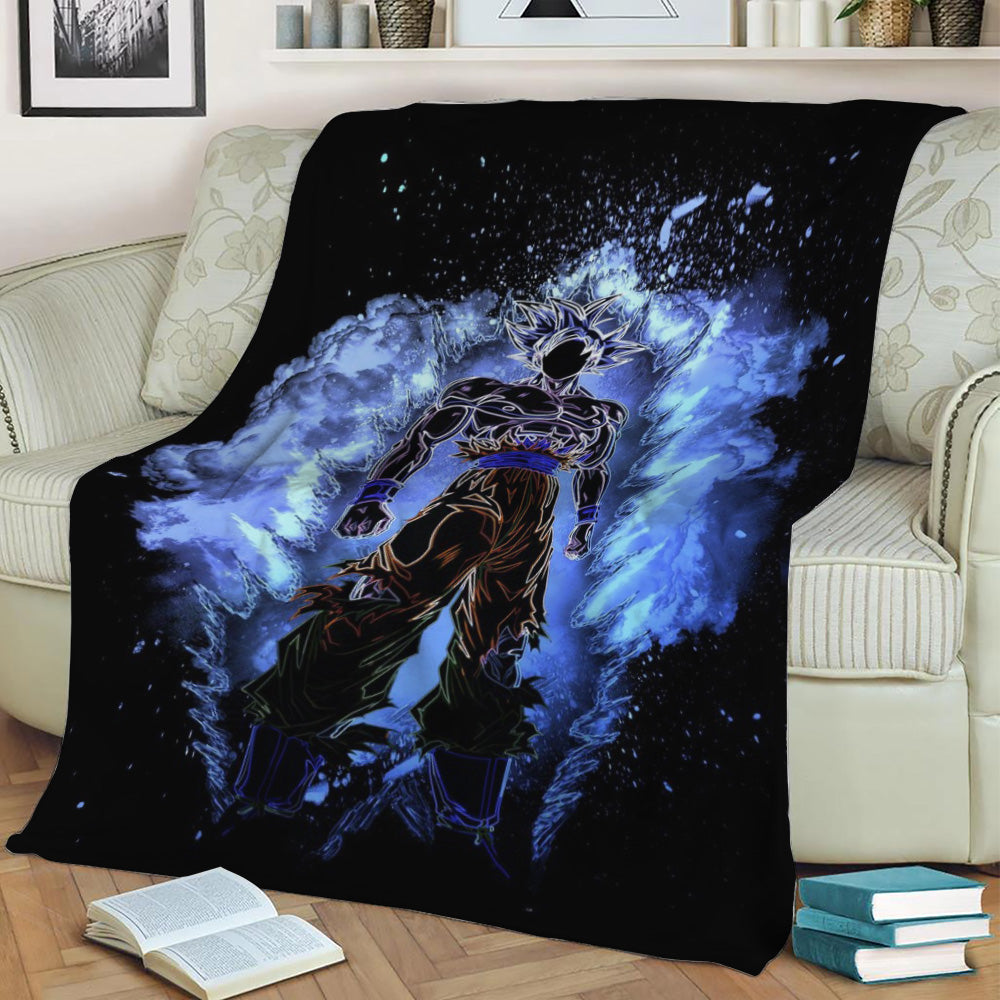 Soul of the Ultra Instinct Fleece Throw Blanket